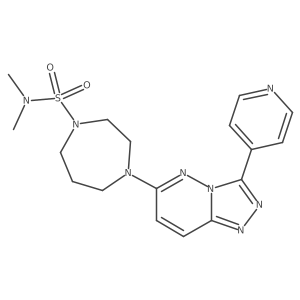 N,N-dimethyl-4-[3-(pyridin-4-yl)-[1,2,4]triazolo[4,3-b]pyridazin-6-yl]-1,4-diazepane-1-sulfonamide结构式