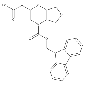 rac-2-[(2R,4aR,7aS)-4-{[(9H-fluoren-9-yl)methoxy]carbonyl}-hexahydro-2H-furo[3,4-b]morpholin-2-yl]acetic acid结构式