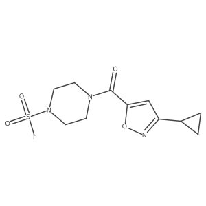 4-(3-Cyclopropyl-1,2-oxazole-5-carbonyl)piperazine-1-sulfonyl fluoride Structure