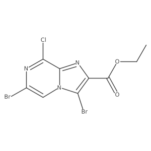 Ethyl 3,6-dibromo-8-chloroimidazo[1,2-a]pyrazine-2-carboxylate结构式