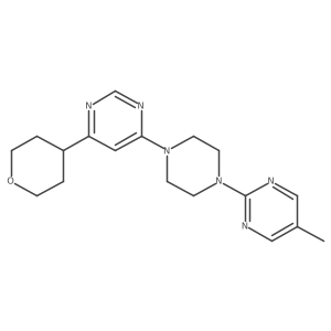 4-[4-(5-Methylpyrimidin-2-yl)piperazin-1-yl]-6-(oxan-4-yl)pyrimidine结构式