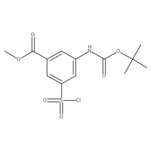 Methyl 3-{[(tert-butoxy)carbonyl]amino}-5-(chlorosulfonyl)benzoate Structure