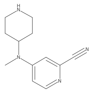 4-[Methyl(piperidin-4-yl)amino]pyridine-2-carbonitrile结构式