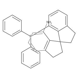 7'-(Diphenylphosphaneyl)-2,2',3,3'-tetrahydro-1,1'-spirobi[inden]-7-amine结构式