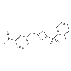 4-{[1-(2-Fluorobenzenesulfonyl)azetidin-3-yl]oxy}pyridine-2-carboxamide Structure
