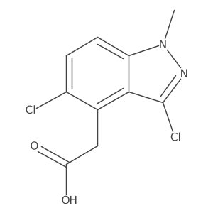 3,5-Dichloro-1-methyl-1H-indazole-4-acetic acid结构式