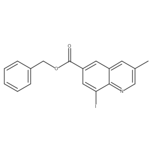 Phenylmethyl 8-iodo-3-methyl-6-quinolinecarboxylate Structure