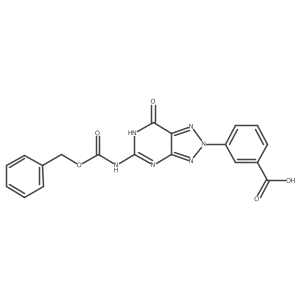 3-(5-{[(benzyloxy)carbonyl]amino}-7-oxo-2H,4H,7H-[1,2,3]triazolo[4,5-d]pyrimidin-2-yl)benzoic acid结构式