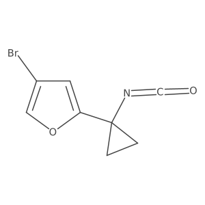 4-Bromo-2-(1-isocyanatocyclopropyl)furan结构式