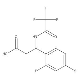 (3S)-3-(2,4-difluorophenyl)-3-(2,2,2-trifluoroacetamido)propanoic acid Structure