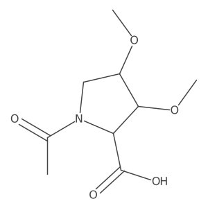 rac-(2R,3S,4R)-1-acetyl-3,4-dimethoxypyrrolidine-2-carboxylic acid结构式
