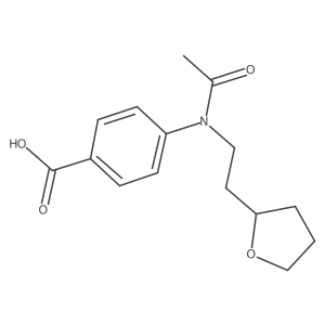4-{N-[2-(oxolan-2-yl)ethyl]acetamido}benzoic acid结构式