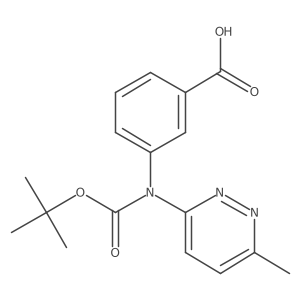 3-{[(Tert-butoxy)carbonyl](6-methylpyridazin-3-yl)amino}benzoic acid结构式