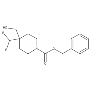 Benzyl 4-(difluoromethyl)-4-(hydroxymethyl)piperidine-1-carboxylate结构式