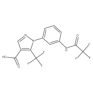 1-[3-(2,2,2-trifluoroacetamido)phenyl]-5-(trifluoromethyl)-1H-pyrazole-4-carboxylic acid Structure