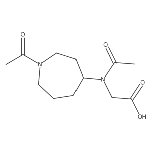 2-[acetyl-(1-acetylazepan-4-yl)amino]acetic acid Structure
