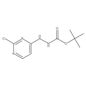 Hydrazinecarboxylic acid, 2-(2-chloro-4-pyrimidinyl)-, 1,1-dimethylethyl ester结构式