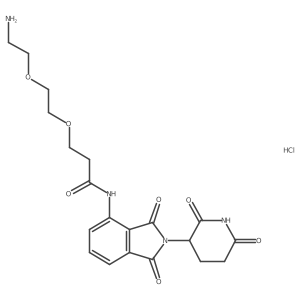 3-[2-(2-aminoethoxy)ethoxy]-N-[2-(2,6-dioxopiperidin-3-yl)-1,3-dioxo-2,3-dihydro-1H-isoindol-4-yl]propanamide hydrochloride Structure