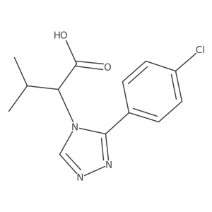 2-[3-(4-chlorophenyl)-4H-1,2,4-triazol-4-yl]-3-methylbutanoic acid结构式