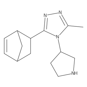 3-(2-Bicyclo[2.2.1]hept-5-enyl)-5-methyl-4-pyrrolidin-3-yl-1,2,4-triazole Structure