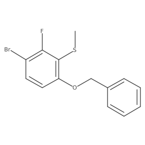 (6-(Benzyloxy)-3-bromo-2-fluorophenyl)(methyl)sulfane结构式
