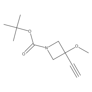 Tert-butyl 3-ethynyl-3-methoxyazetidine-1-carboxylate结构式