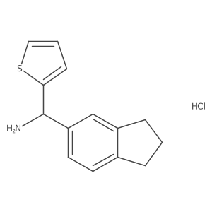 1-(2,3-dihydro-1H-inden-5-yl)-1-(thiophen-2-yl)methanaminehydrochloride结构式
