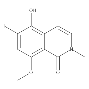 5-Hydroxy-6-iodo-8-methoxy-2-methylisoquinolin-1(2H)-one Structure