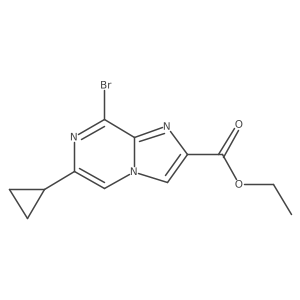 Ethyl 8-bromo-6-cyclopropylimidazo[1,2-a]pyrazine-2-carboxylate Structure