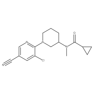 N-[1-(3-chloro-5-cyanopyridin-2-yl)piperidin-3-yl]-N-methylcyclopropanecarboxamide结构式