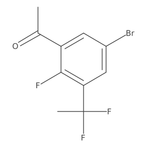 1-(5-Bromo-3-(1,1-difluoroethyl)-2-fluorophenyl)ethan-1-one结构式