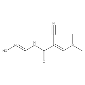 2-cyano-3-(dimethylamino)-N-[(hydroxyimino)methyl]acrylamide结构式