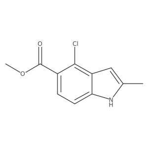 Methyl 4-chloro-2-methyl-1H-indole-5-carboxylate结构式