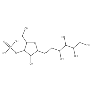 1-O-(3-O-Phosphono-beta-D-ribofuranosyl)-D-ribitol结构式