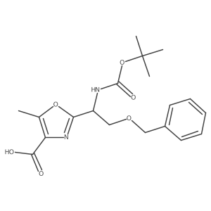 2-{(1S)-2-(benzyloxy)-1-[(tert-butoxycarbonyl)amino]ethyl}-5-methyl-1,3-oxazole-4-carboxylic acid Structure