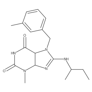 8-(Butan-2-ylamino)-3-methyl-7-[(3-methylphenyl)methyl]-4,5-dihydropurine-2,6-dione结构式