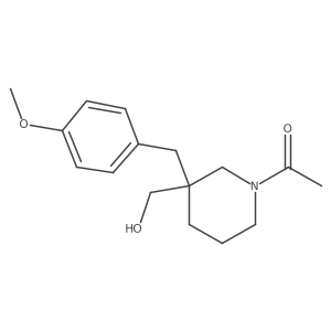 1-[3-(Hydroxymethyl)-3-[(4-methoxyphenyl)methyl]piperidin-1-yl]ethanone结构式