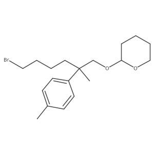 2-(6-Bromo-2-methyl-2-p-tolylhexyloxy)-tetrahydropyran结构式
