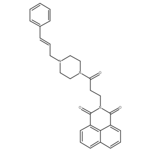 (Z)-2-(3-oxo-3-(4-(3-phenylallyl)piperazin-1-yl)propyl)-1H-benzo[de]isoquinoline-1,3(2H)-dione Structure