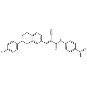 (Z)-3-[3-[(4-Bromophenyl)methoxy]-4-methoxyphenyl]-2-cyano-N-(4-nitrophenyl)prop-2-enamide Structure