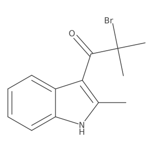 2-Bromo-2-methyl-1-(2-methyl-1H-indol-3-yl)-1-propanone Structure
