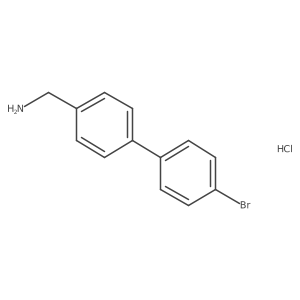 [4-(4-Bromophenyl)phenyl]methanamine hydrochloride结构式