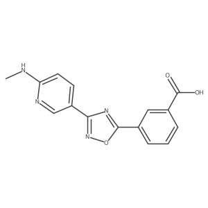 3-[3-[6-(Methylamino)-3-pyridinyl]-1,2,4-oxadiazol-5-yl]benzoic acid Structure