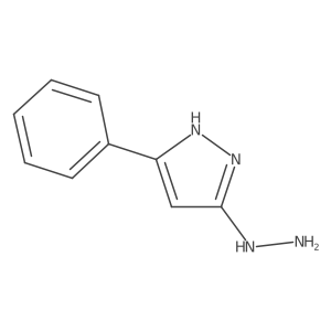 5-hydrazinyl-3-phenyl-1H-pyrazole结构式