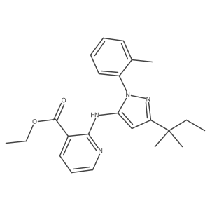 Ethyl 2-(3-tert-pentyl-1-o-tolyl-1h-pyrazol-5-ylamino)pyridine-3-carboxylate Structure