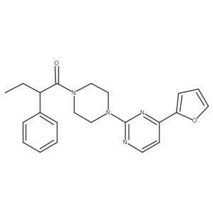 Piperazine,1-[4-(2-furanyl)-2-pyrimidinyl]-4-(1-oxo-2-phenylbutyl)- Structure