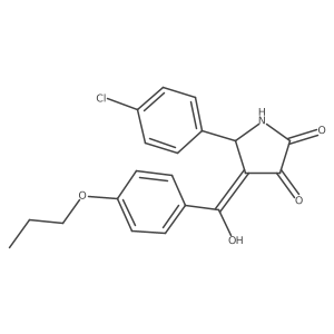 5-(4-chlorophenyl)-3-hydroxy-4-(4-propoxybenzoyl)-2,5-dihydro-1H-pyrrol-2-one Structure