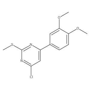 4-Chloro-6-(3,4-dimethoxy-phenyl)-2-methylsulfanyl-pyrimidine结构式