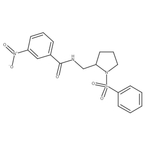 3-nitro-N-((1-(phenylsulfonyl)pyrrolidin-2-yl)methyl)benzamide Structure