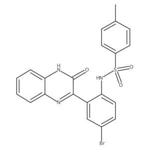 N-[4-bromo-2-(3-hydroxyquinoxalin-2-yl)phenyl]-4-methylbenzene-1-sulfonamide结构式